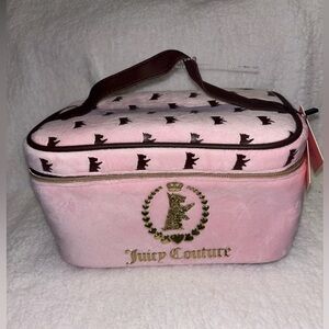💕Juicy Couture Dog Logo Y2k Cosmetic Makeup Bag💕